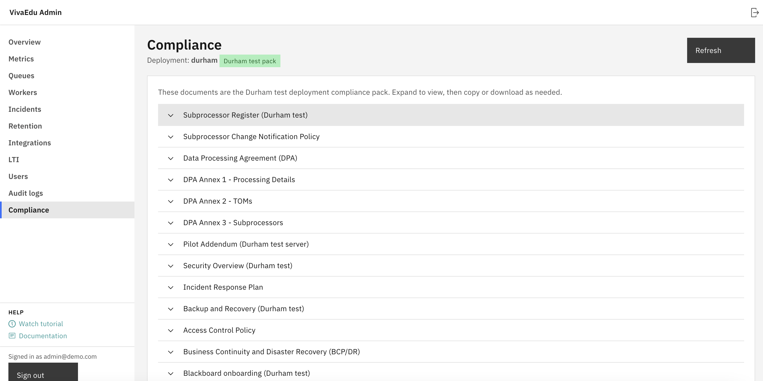 LTI configuration showing JWKS URL and registration pack values
